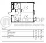 1-комнатная квартира, 32.7 м² - фото 34