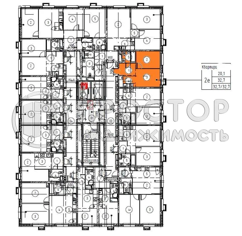 1-комнатная квартира, 32.7 м² - фото 18