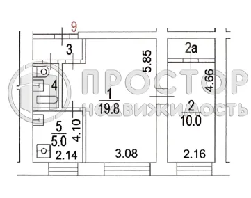 2-комнатная квартира, 41.9 м² - фото 15