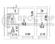 2-комнатная квартира, 41.9 м² - фото 29
