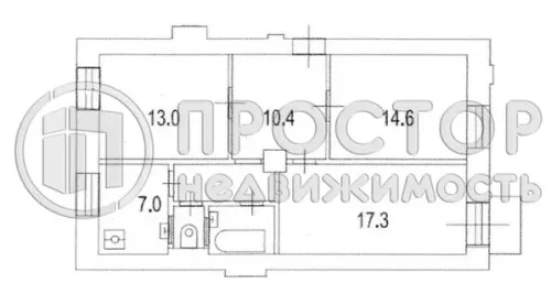 3-комнатная квартира, 70.3 м² - фото 16