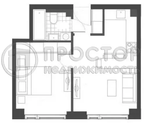 1-комнатная квартира, 36.3 м² - фото 5