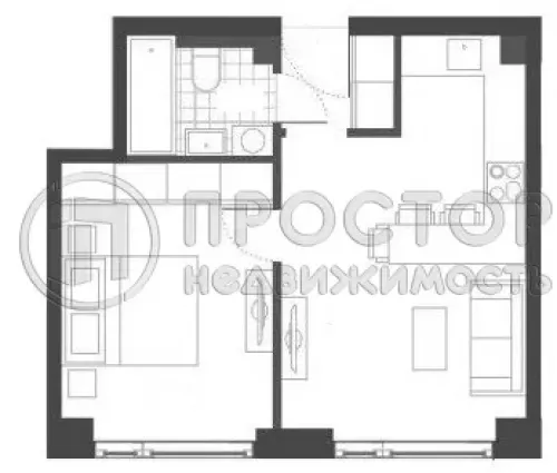 1-комнатная квартира, 36.3 м² - фото 4