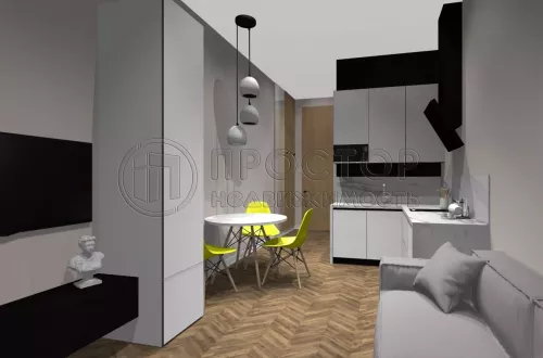 Студия, 38.8 м² - фото 4