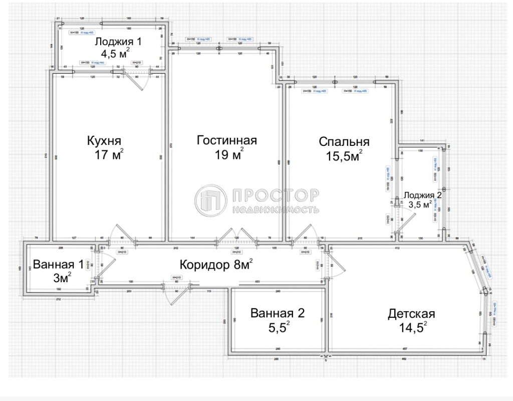 3-комнатная квартира, 94.5 м² - фото 48
