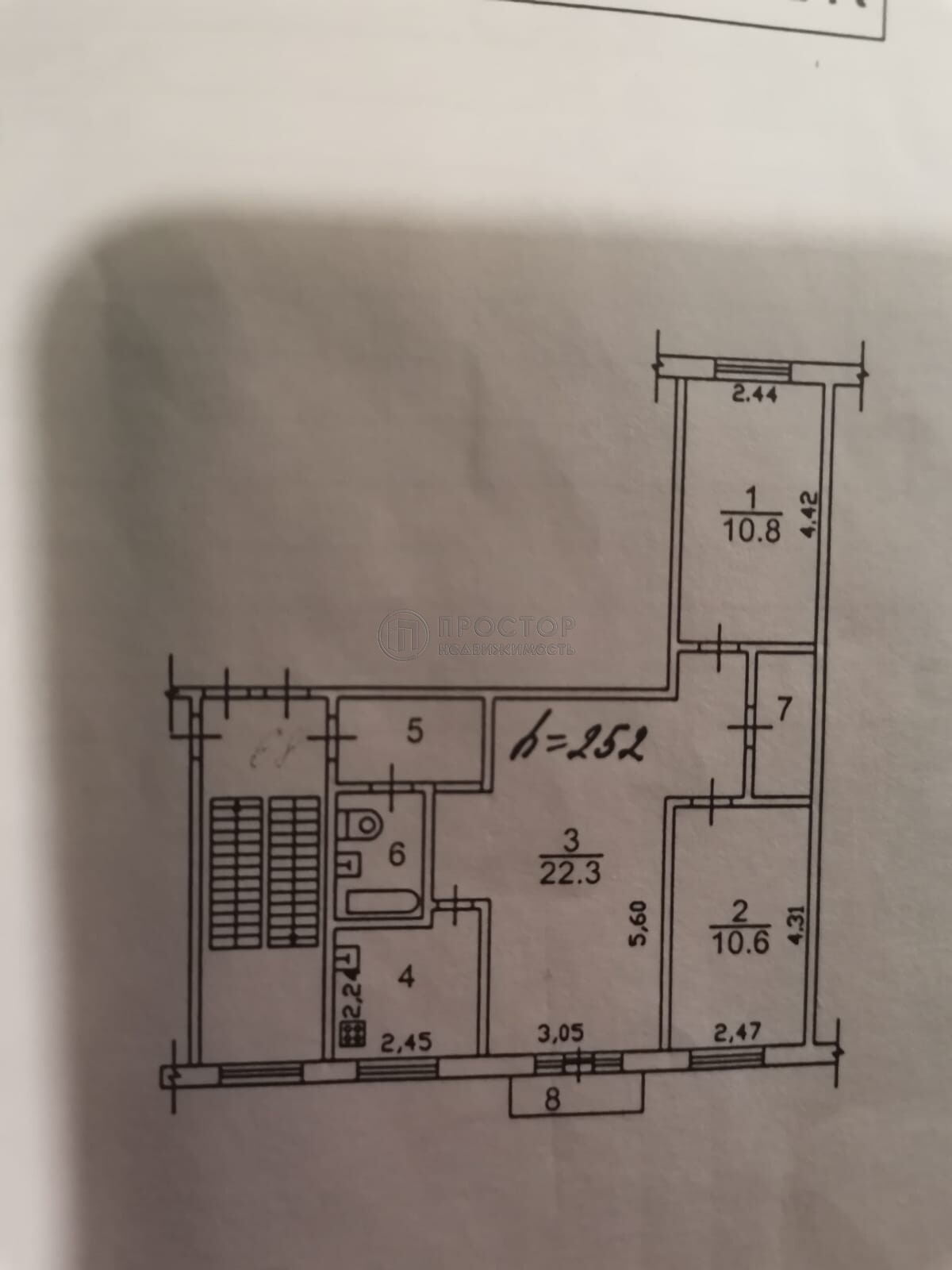 3-комнатная квартира, 58.4 м² - фото 30