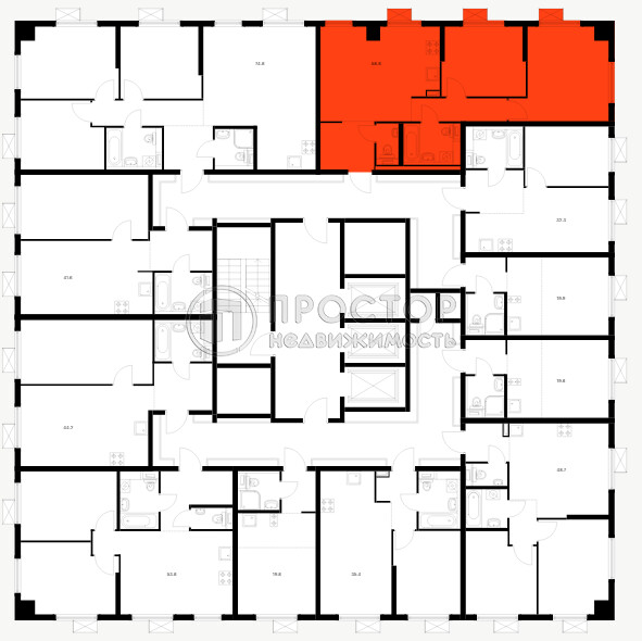 2-комнатная квартира, 58.8 м² - фото 16