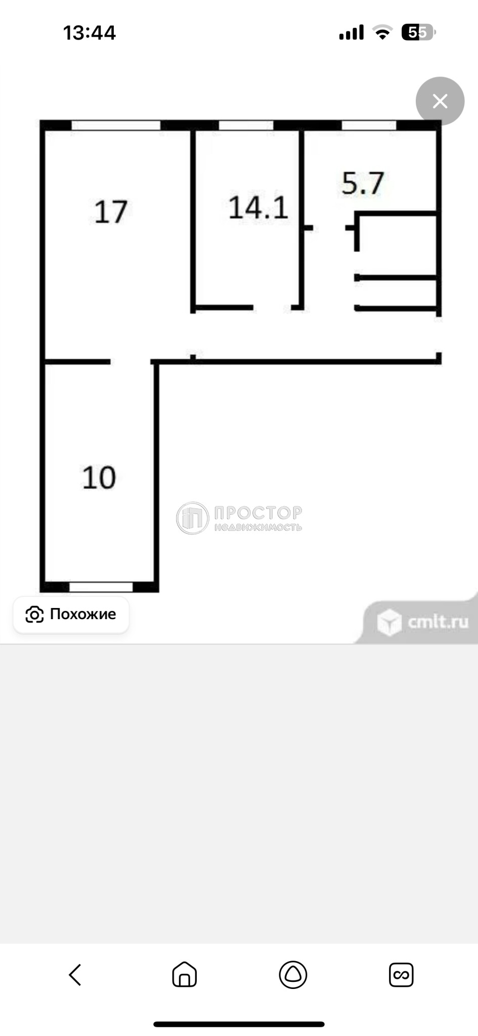 3-комнатная квартира, 56 м² - фото 17