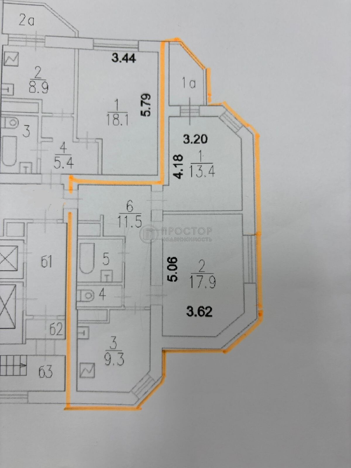 2-комнатная квартира, 56.8 м² - фото 51