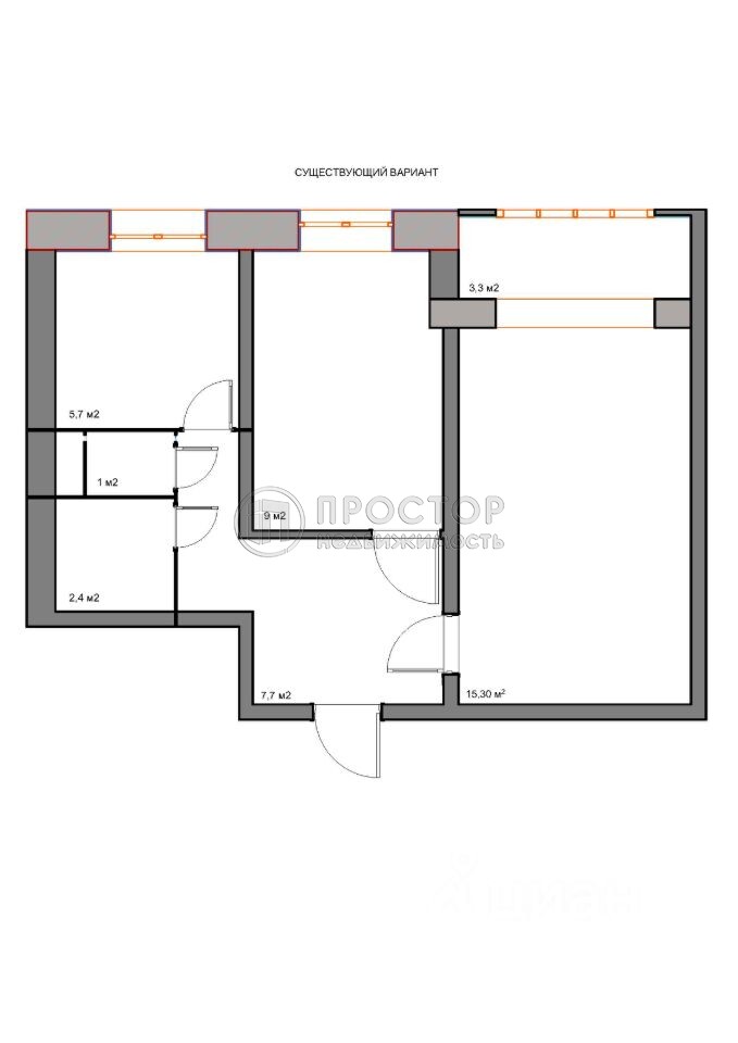 2-комнатная квартира, 43 м² - фото 20