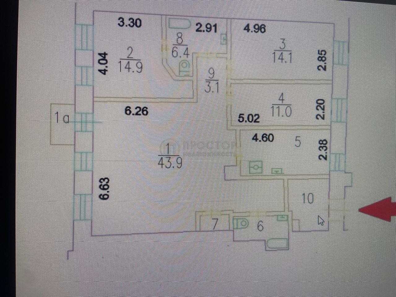 4-комнатная квартира, 114 м² - фото 22