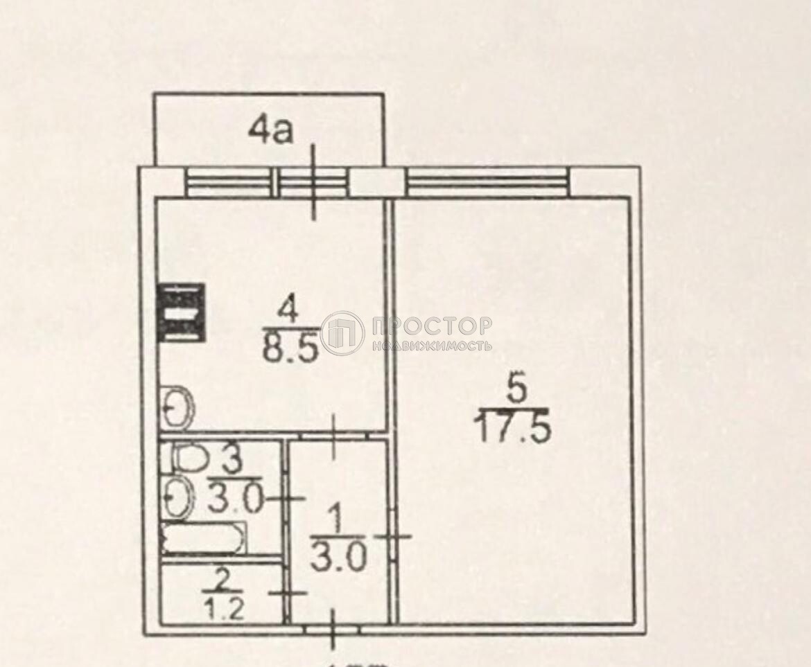 1-комнатная квартира, 33.2 м² - фото 20