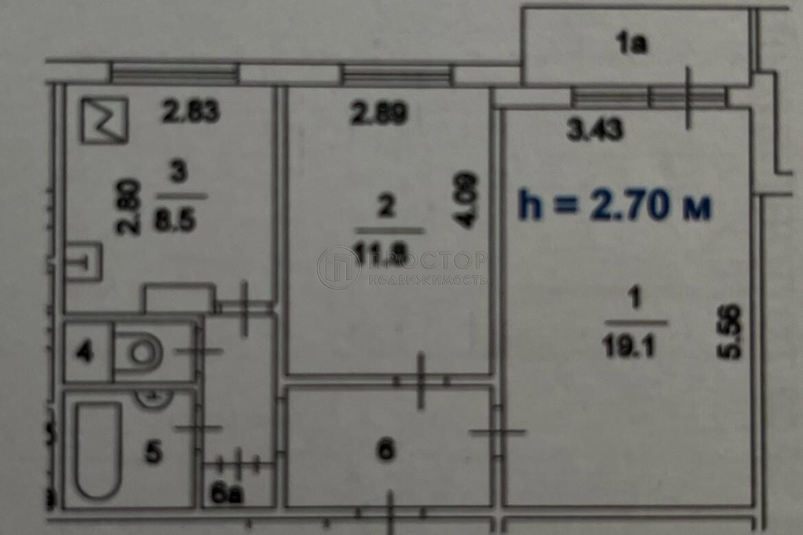 2-комнатная квартира, 50.9 м² - фото 264