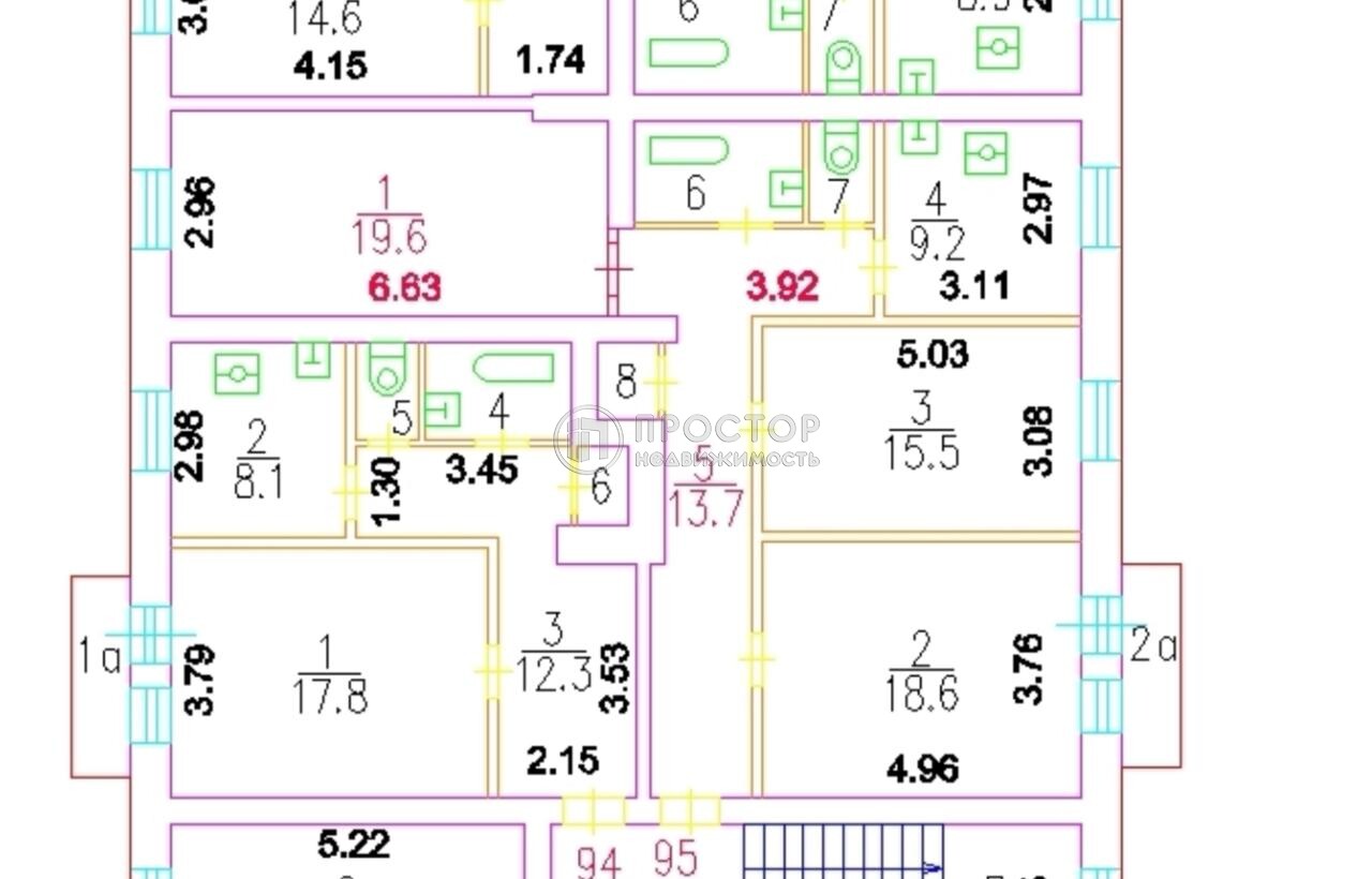 3-комнатная квартира, 82.7 м² - фото 154