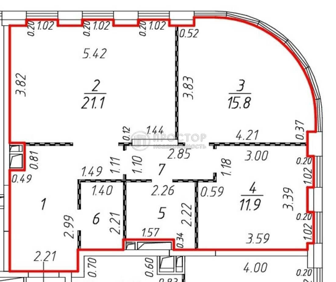2-комнатная квартира, 69.8 м² - фото 24