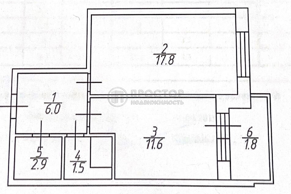 1-комнатная квартира, 39.8 м² - фото 7
