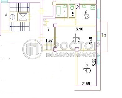 2-комнатная квартира, 59.5 м² - фото 40