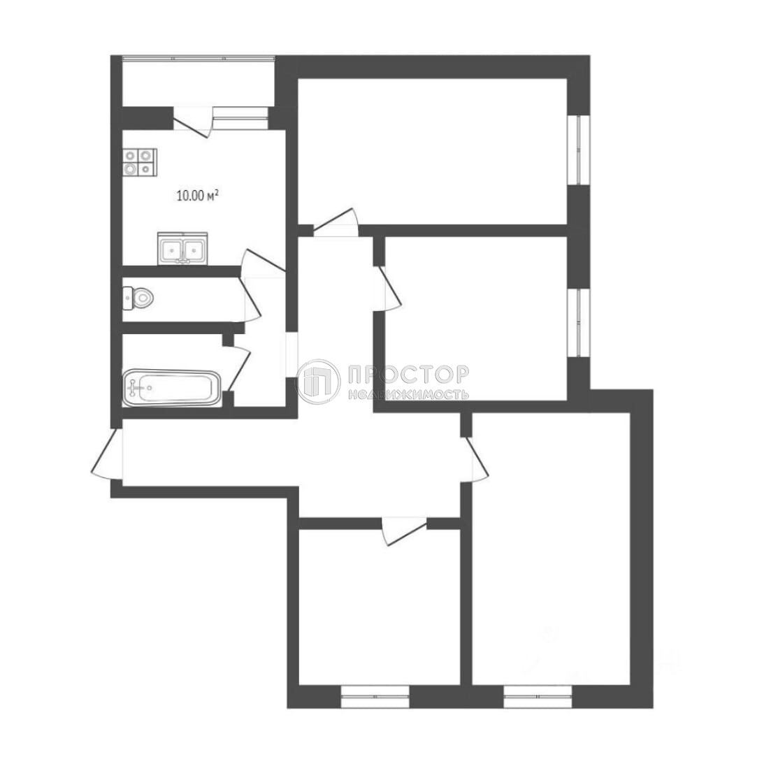 4-комнатная квартира, 100.2 м² - фото 63