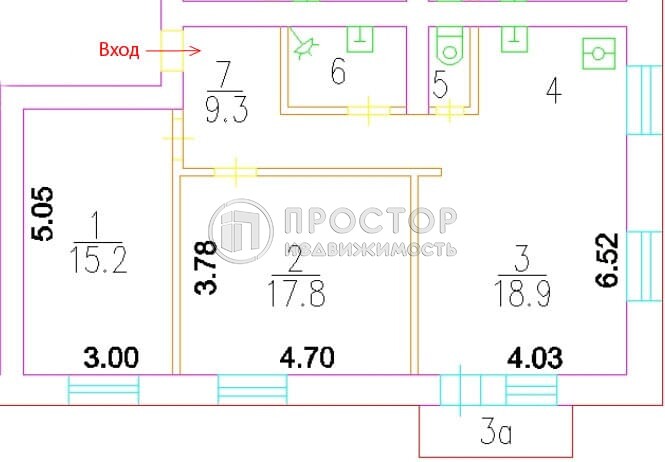 2-комнатная квартира, 70.4 м² - фото 73