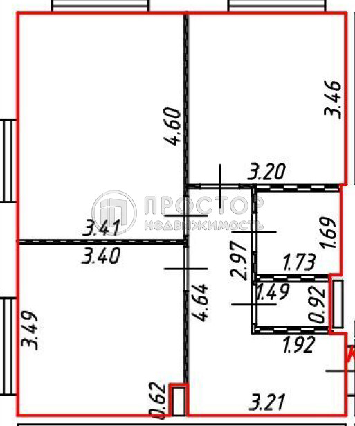 2-комнатная квартира, 52 м² - фото 3