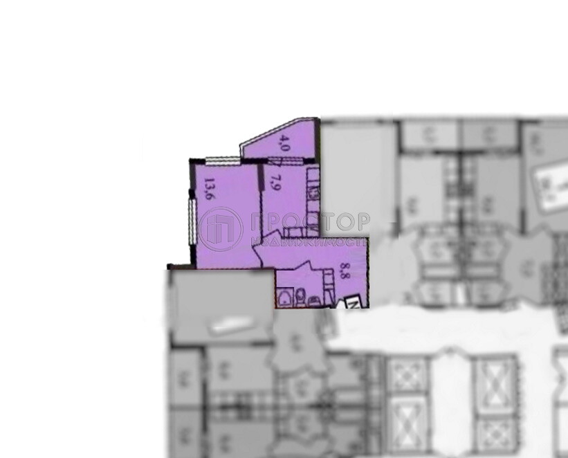 1-комнатная квартира, 38 м² - фото 15