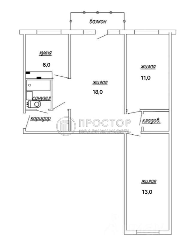 3-комнатная квартира, 54.3 м² - фото 59