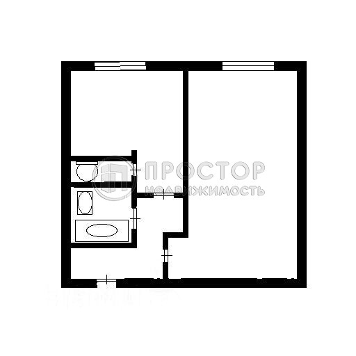 1-комнатная квартира, 32.7 м² - фото 205