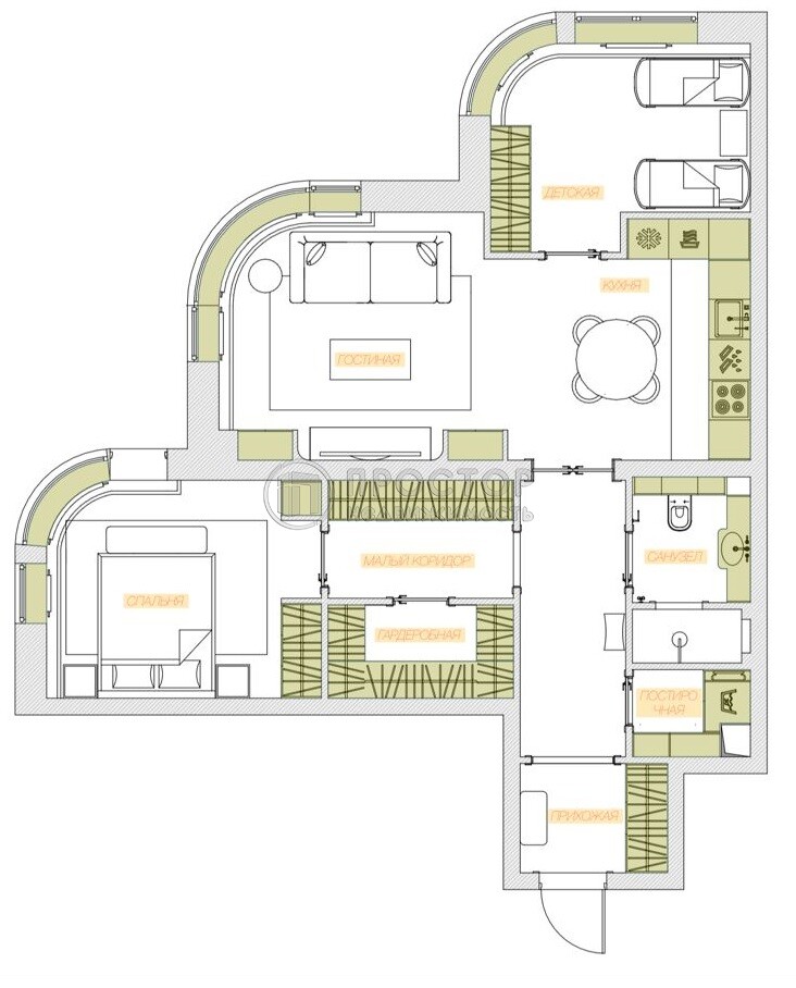 3-комнатная квартира, 81.5 м² - фото 33