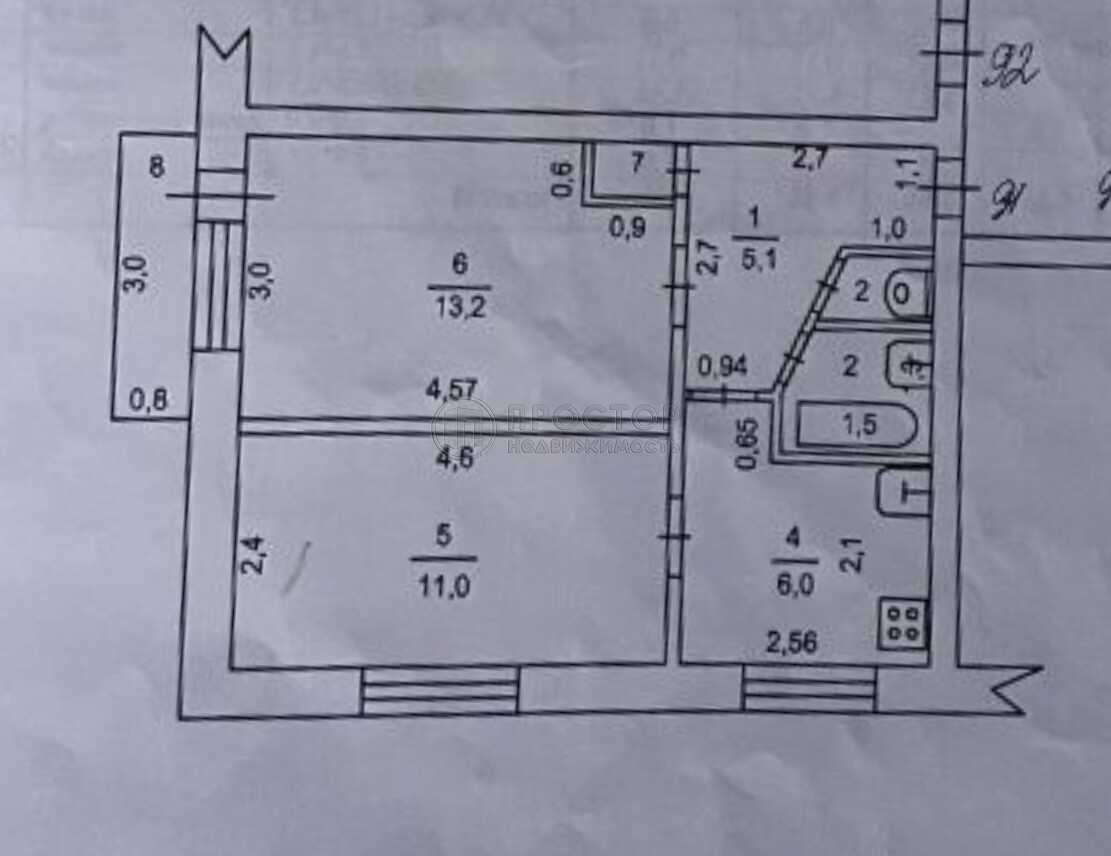 2-комнатная квартира, 40.5 м² - фото 417