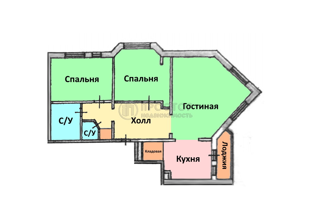 3-комнатная квартира, 125 м² - фото 179