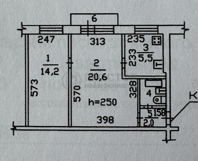 2-комнатная квартира, 45.1 м² - фото 33