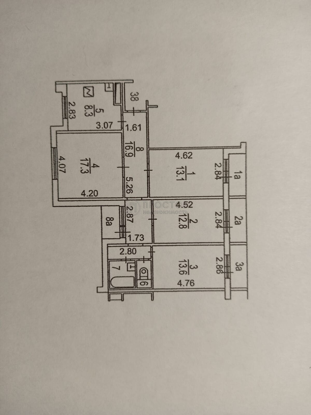 4-комнатная квартира, 86 м² - фото 228