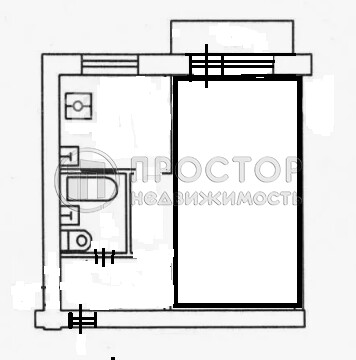 1-комнатная квартира, 31 м² - фото 13