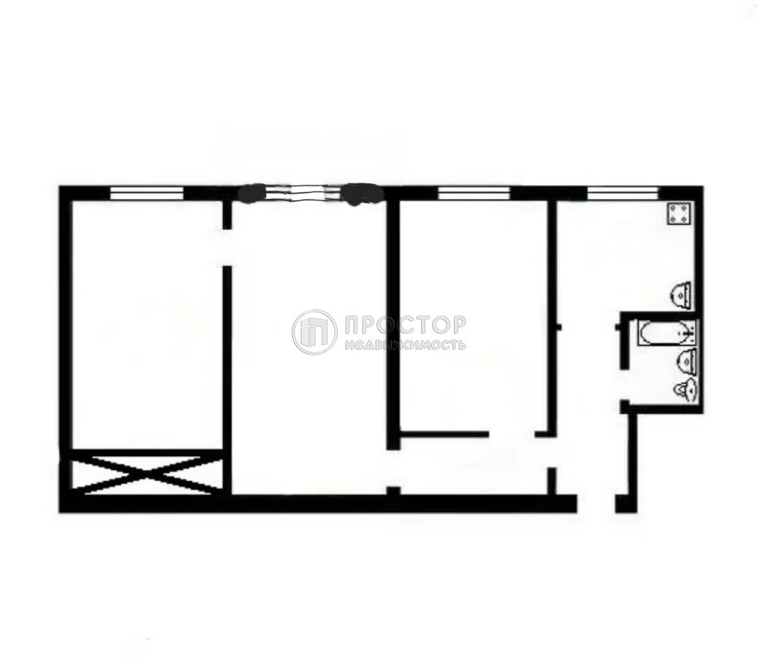 3-комнатная квартира, 54.6 м² - фото 761