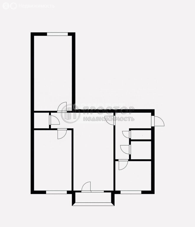 3-комнатная квартира, 55 м² - фото 734