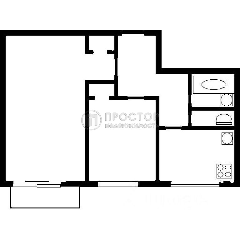 2-комнатная квартира, 45 м² - фото 17