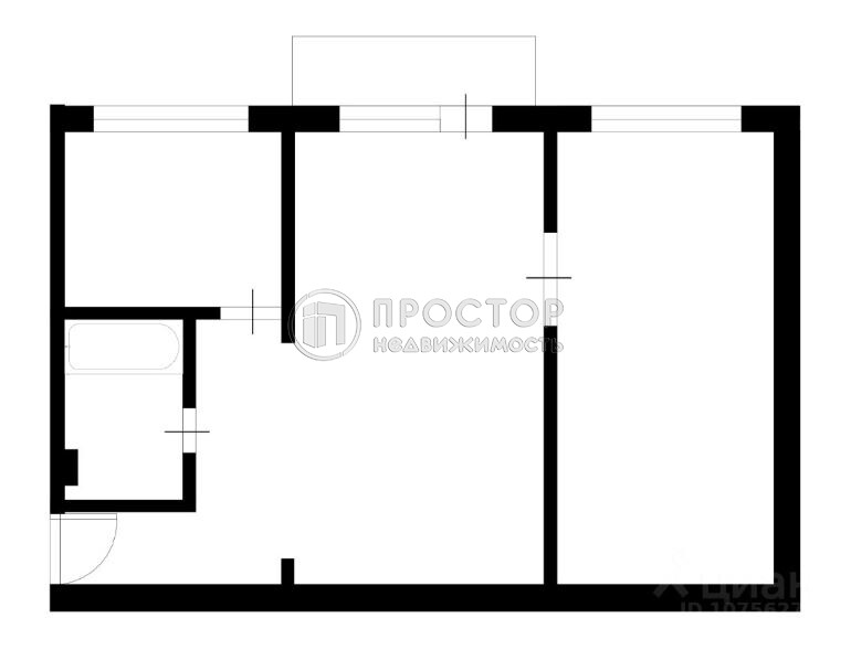 2-комнатная квартира, 46 м² - фото 448