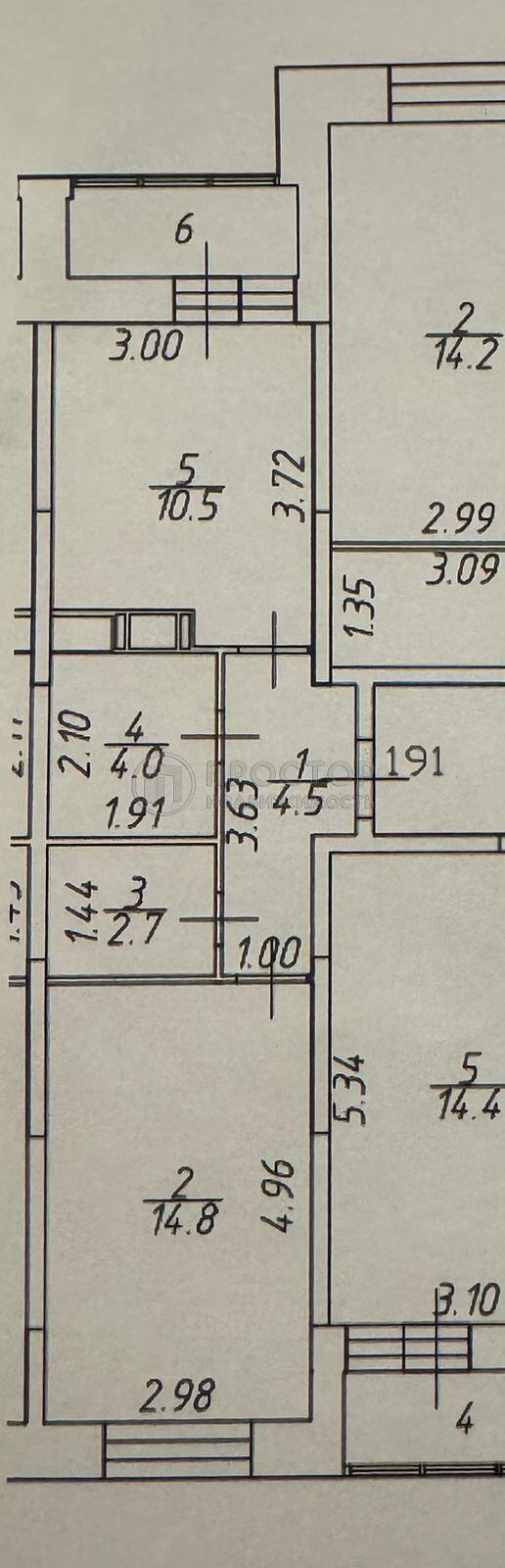 1-комнатная квартира, 38.3 м² - фото 301