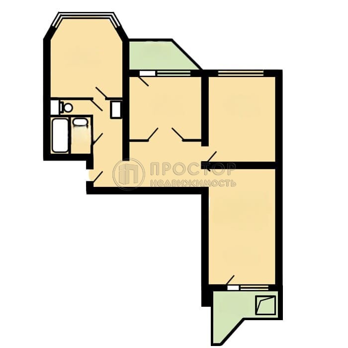 3-комнатная квартира, 75.6 м² - фото 27