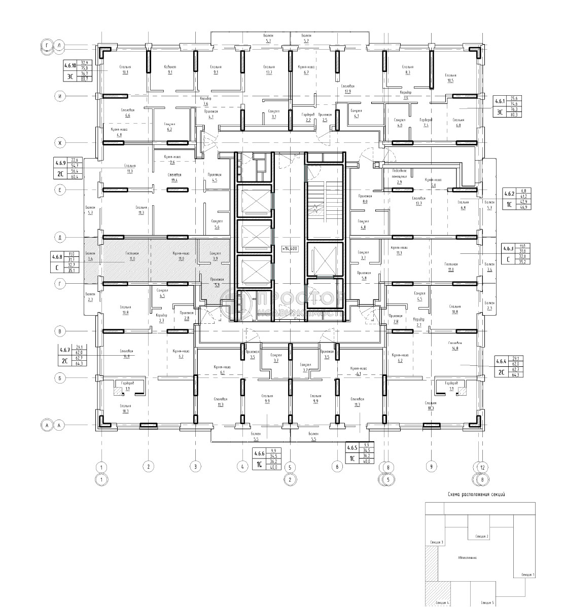 -комнатная квартира, 35.1 м² - фото 11