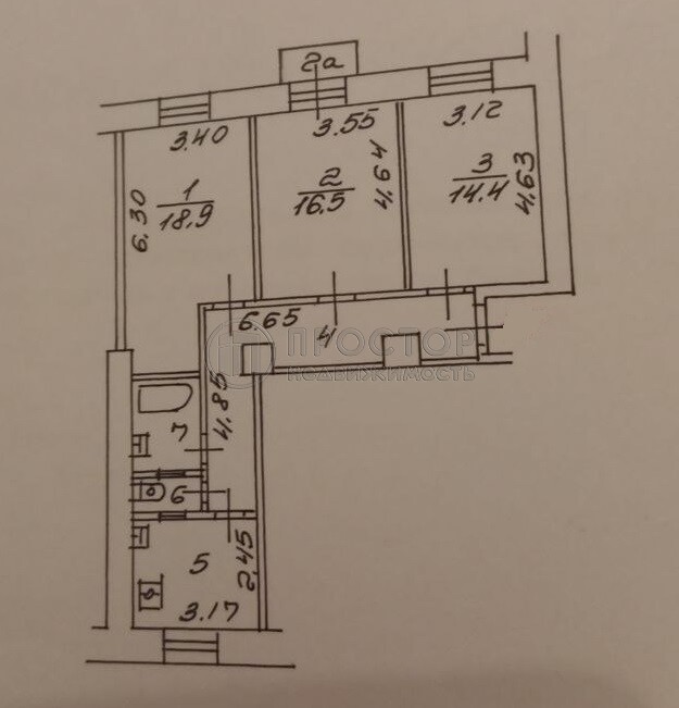 3-комнатная квартира, 76.6 м² - фото 34