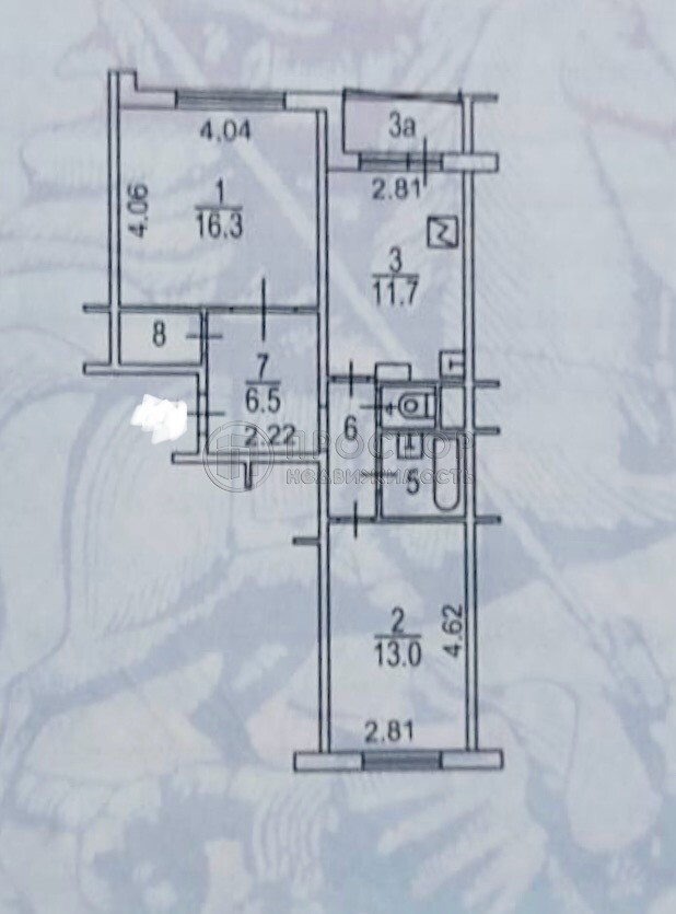2-комнатная квартира, 55.9 м² - фото 107