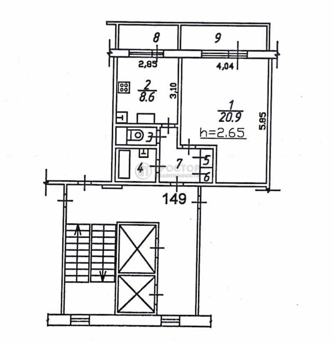1-комнатная квартира, 43 м² - фото 31