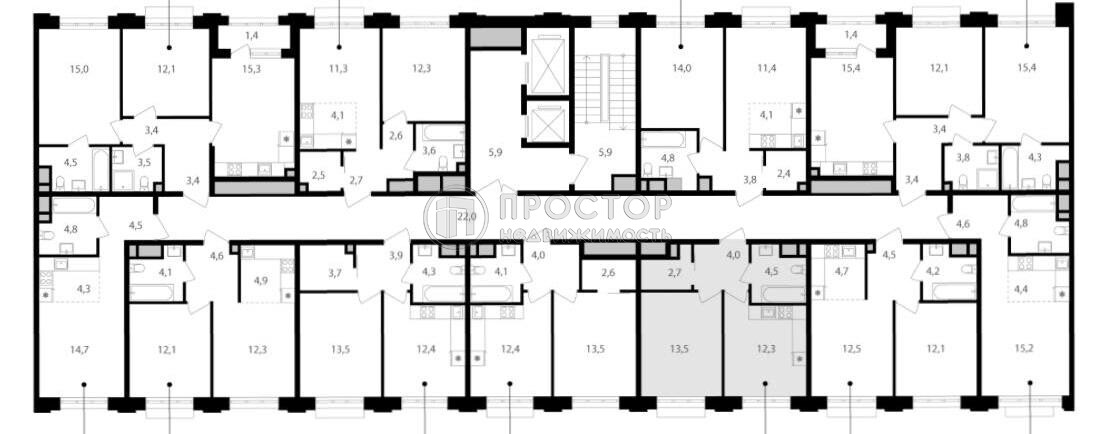 1-комнатная квартира, 37 м² - фото 11