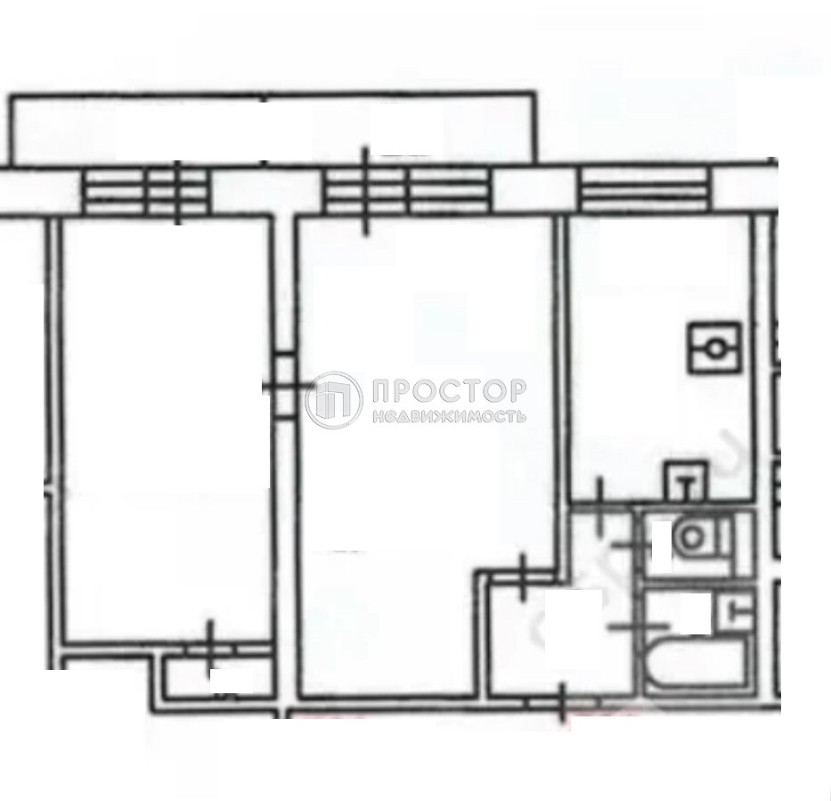 2-комнатная квартира, 46.4 м² - фото 19