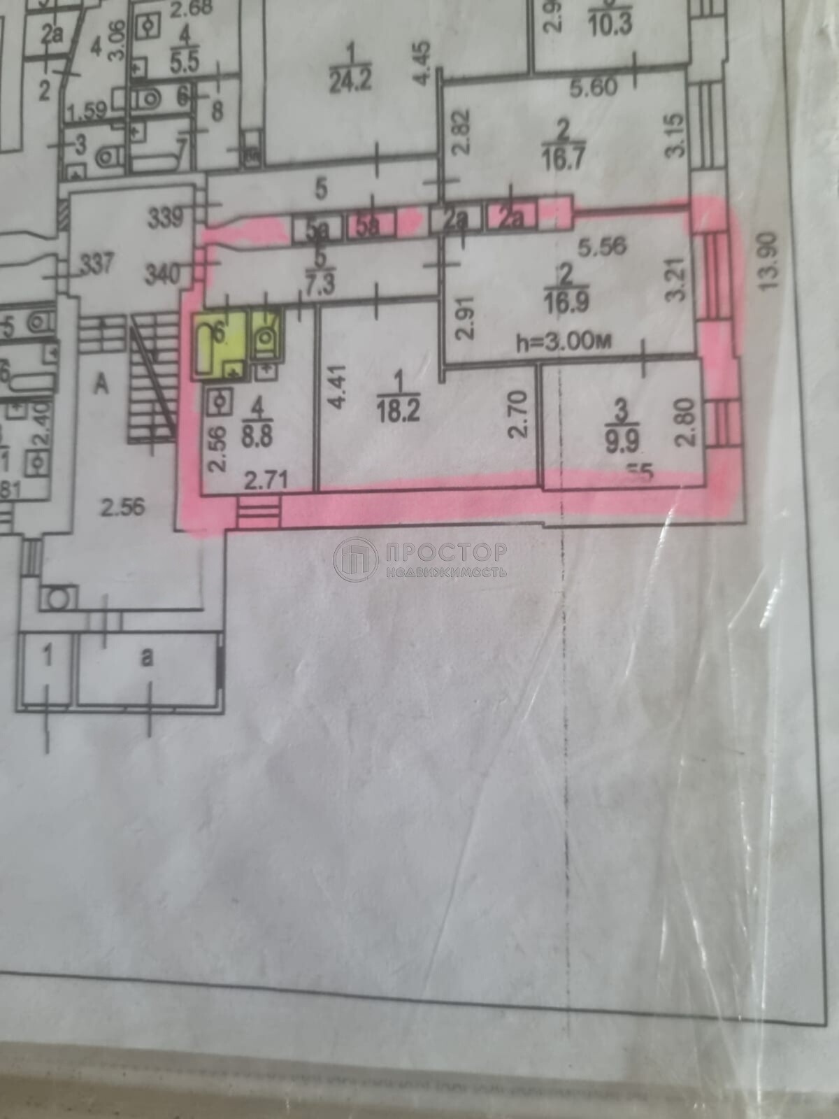 3-комнатная квартира, 65.5 м² - фото 4