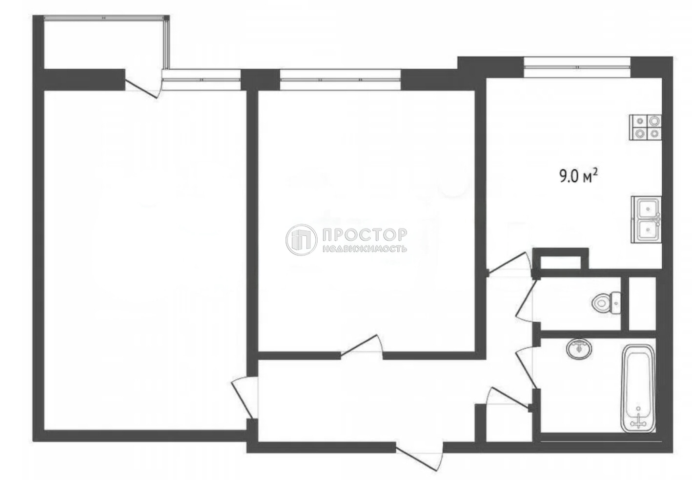 2-комнатная квартира, 54 м² - фото 36