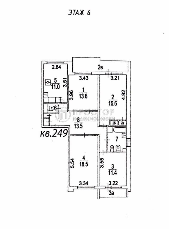 4-комнатная квартира, 92.4 м² - фото 22