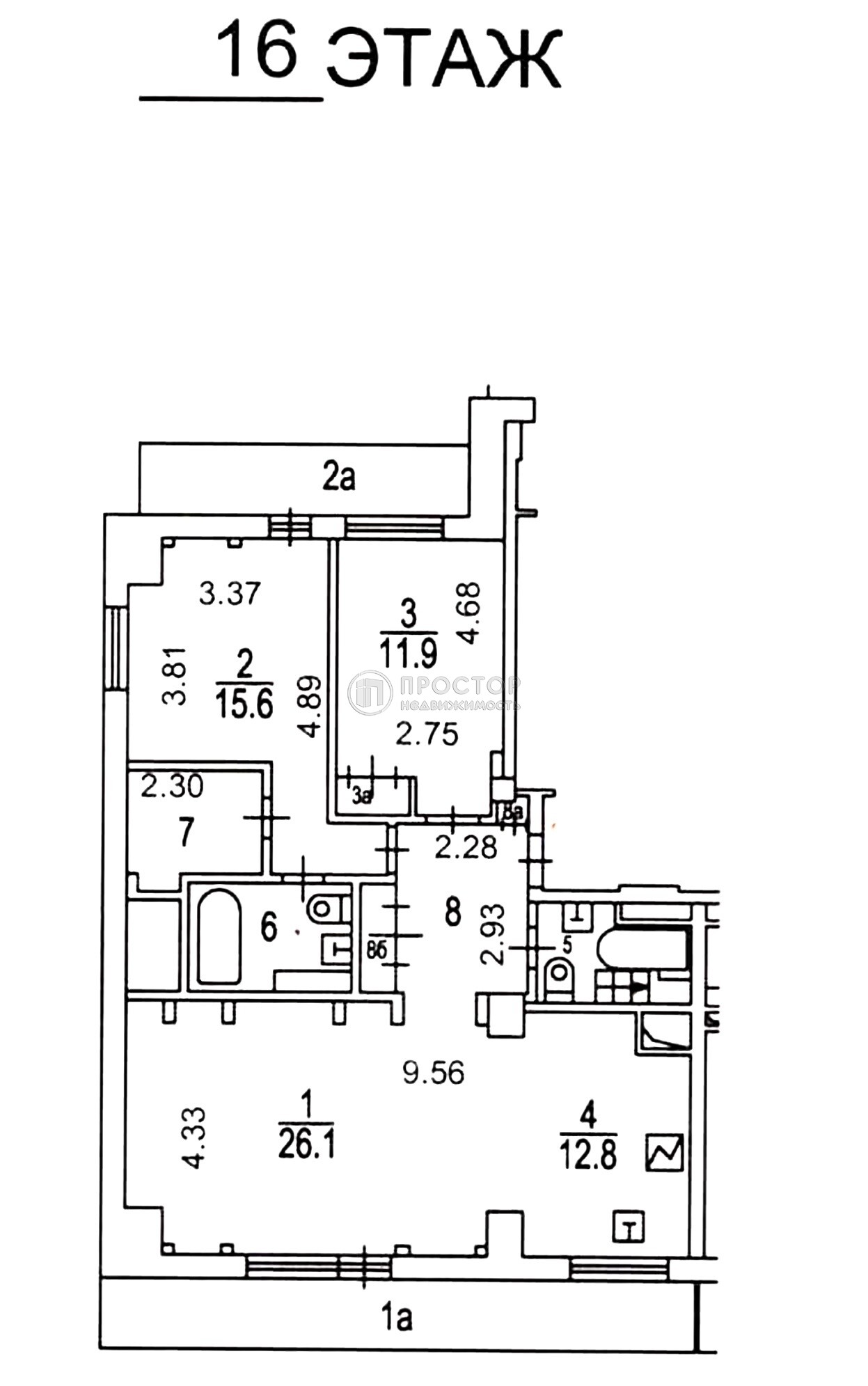 3-комнатная квартира, 95 м² - фото 43