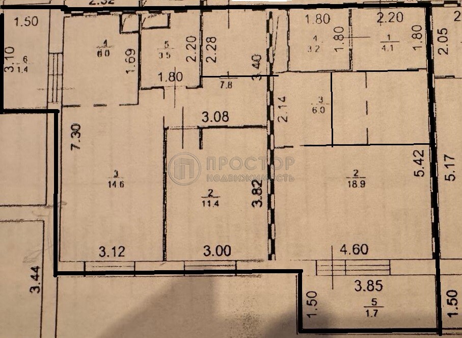 3-комнатная квартира, 75.5 м² - фото 24